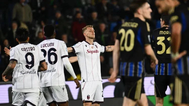 Gol Odgaard di Penghujung Laga bawa Kemenangan untuk Bologna atas Pisa