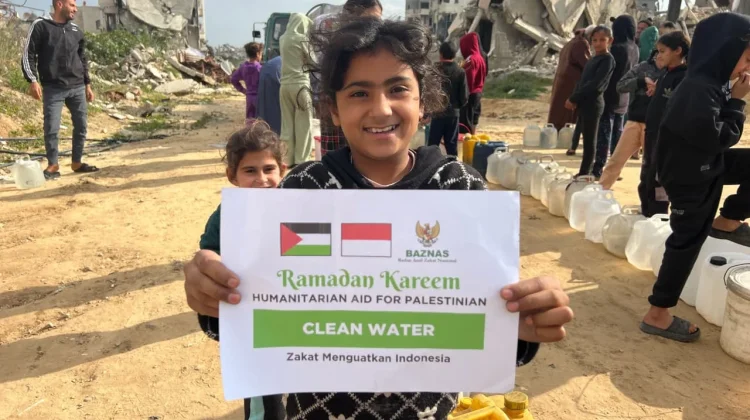 Ramadan, BAZNAS  Distribusikan 100.000 Liter Air Bersih untuk Warga Gaza
