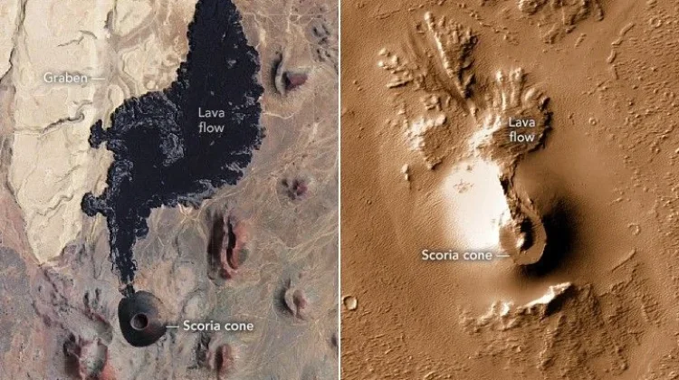 Ilmuwan NASA Ungkap Kemiripan Kerucut Skoria di Bumi dan Mars