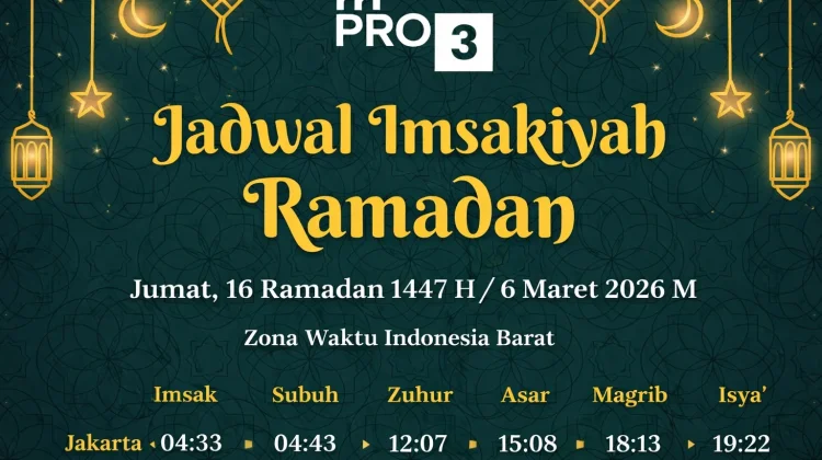 Simak Jadwal Imsak DKI Jakarta, Jumat 6 Maret 2026
