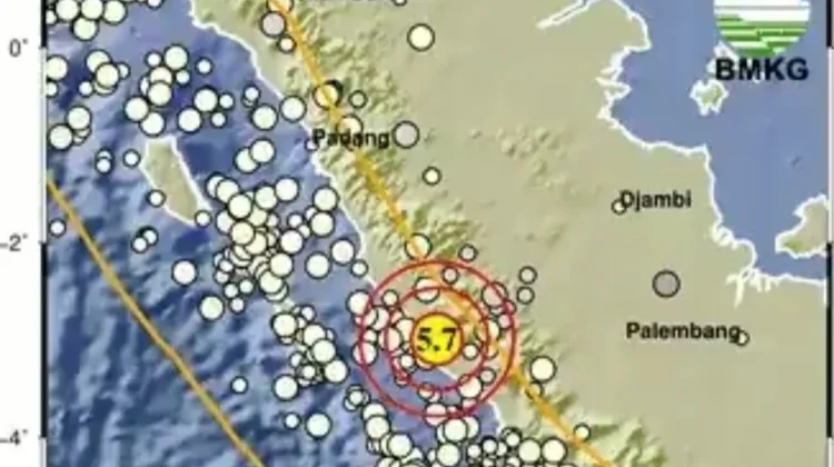 Gempa M 5,7 Guncang Lebong Bengkulu