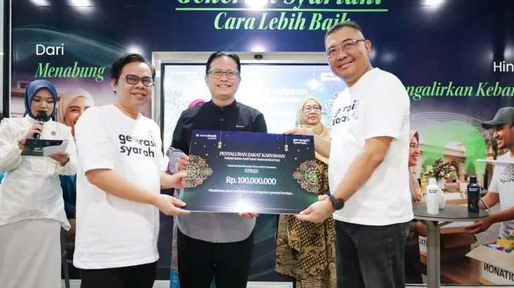 Bank Nano Syariah Serahkan Zakat Karyawan Rp532 Juta untuk Kebencanaan