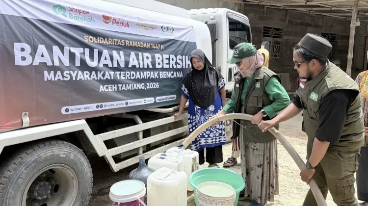 Solidaritas Ramadan, LAZISNU-Shopee Barokah Salurkan Bantuan ke Aceh-Jateng