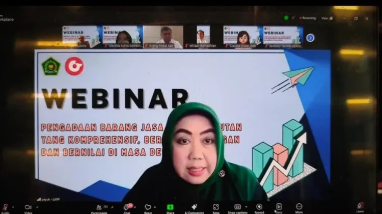 Kemenag Gelar Webinar Pengadaan Berkelanjutan Berbasis Ekoteologi