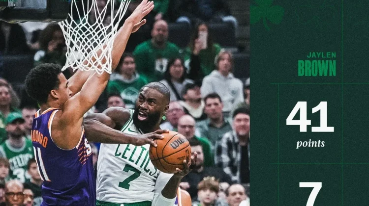 Celtics Tundukkan Suns 120-112, Jaylen Brown Bersinar