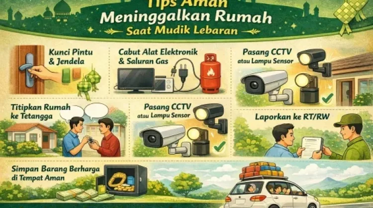 Tips Aman Tinggalkan Rumah saat Mudik Lebaran