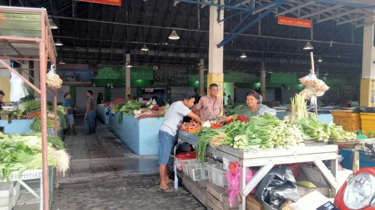 Pasar Higienis Sungailiat Masih Sepi di Hari Kedua Idulfitri