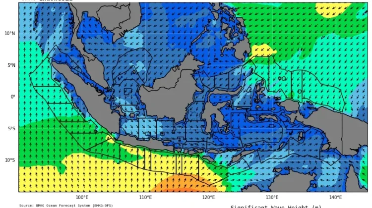 BMKG: Waspada Gelombang Tinggi hingga 4 Meter