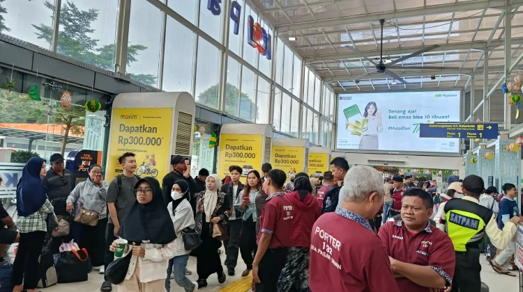 H+5 Lebaran, Stasiun Pasar Senen Dominasi Kedatangan Penumpang