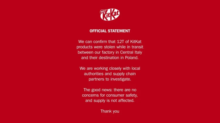 Truk Berisi 12 Ton Cokelat KitKat Dirampok, Nestlé Lakukan Penyelidikan