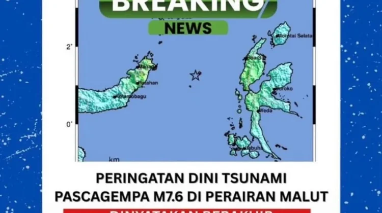 Peringatan Tsunami Dicabut, Situasi Maluku Utara Berangsur Kondusif