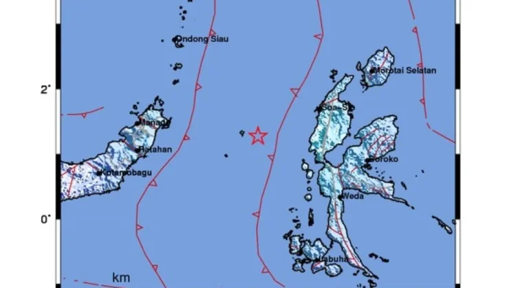 Gempa Magnitudo 5,4 Guncang Halmahera Barat Jumat Pagi