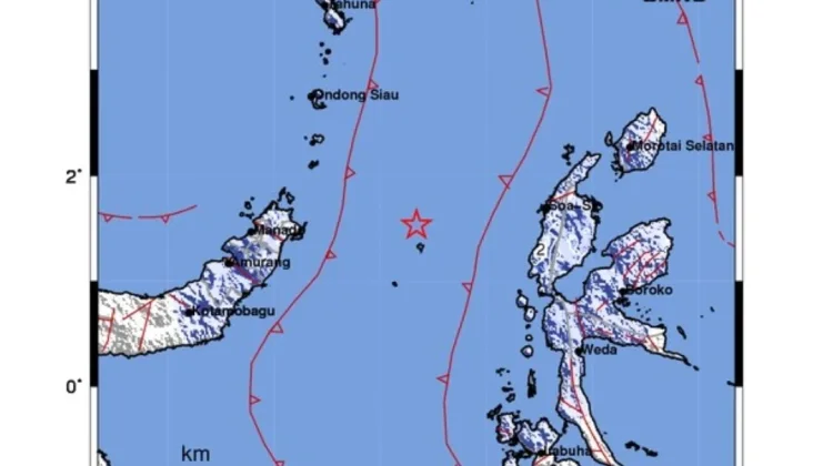 Gempa M 5,0 Guncang Perairan Batang Dua, Tidak Berpotensi Tsunami