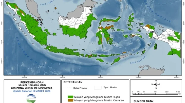 Sebagian Besar Wilayah Indonesia Diprediksi Memasuki Musim Kemarau