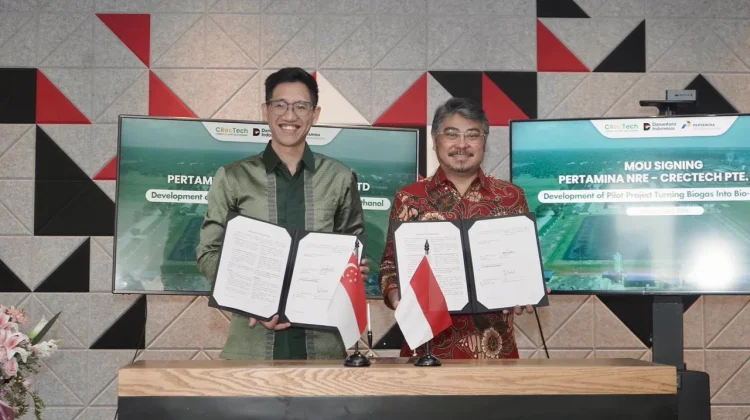 Jajaki Bisnis Biometanol, Pertamina NRE Gandeng Crectech Singapura