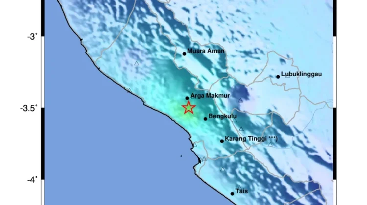 Gempa Magnitudo 5,0 Guncang Bengkulu, Tidak Berpotensi Tsunami