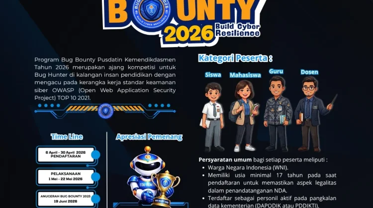 Peluncuran Bug Bounty 2026 Perkuat Ketahanan Siber Pendidikan Nasional