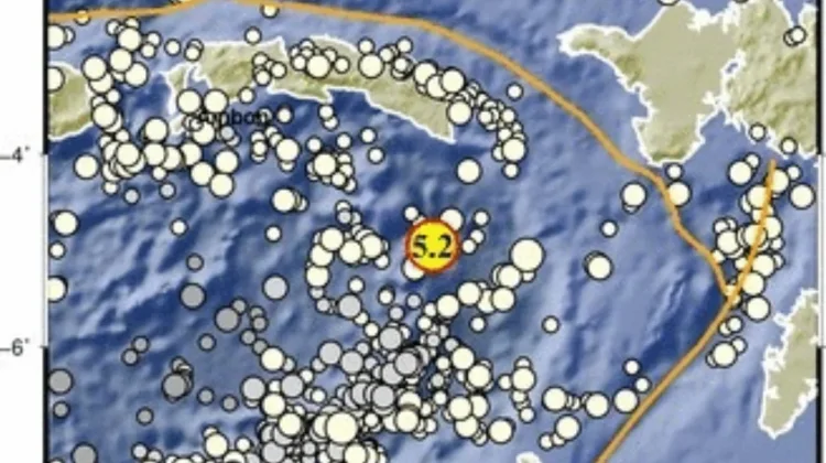 Gempa Magnitudo 5,2 Guncang Laut Banda Maluku