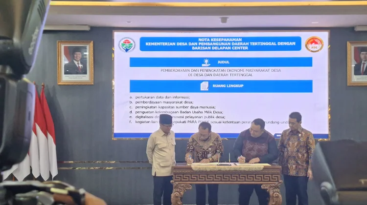 Kemendes PDT Gandeng Barisan 8 Center Percepat Pembangunan Desa