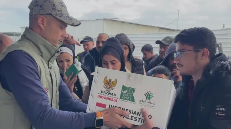 Bantuan Belasan Ribu Paket Sembako BAZNAS Diterima Masyarakat Palestina