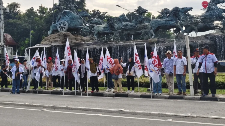 Mau Day 2026, Buruh Mulai Padati Kawasan Patung Kuda Jakarta