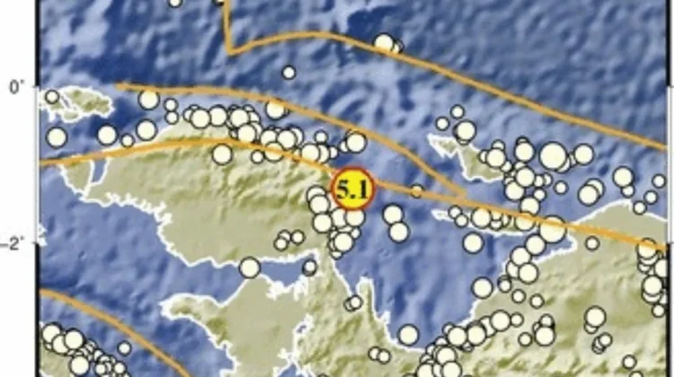 Gempa Berkekuatan M5,1 Landa Manokwari Selatan, Tidak Berpotensi Tsunami