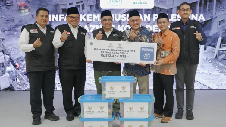 Bantu Palestina, BAZNAS Depok Salurkan Infak Rp512 Juta