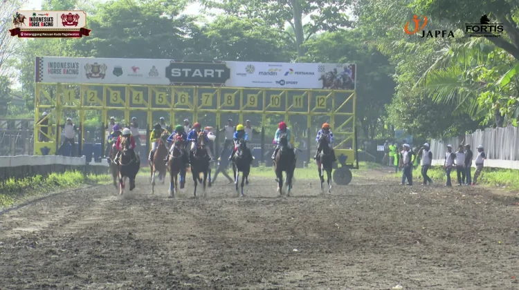 Milana Eclipse Juara Kelas 2 Tahun Pemula C/D - 1000 Meter IHR, geser Roman The King