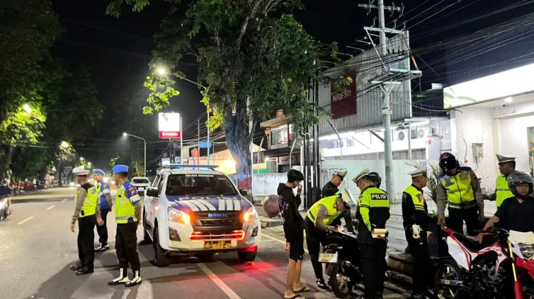 Satlantas Grobogan Gelar Patroli Kamtibmas Antisipasi Balap Liar