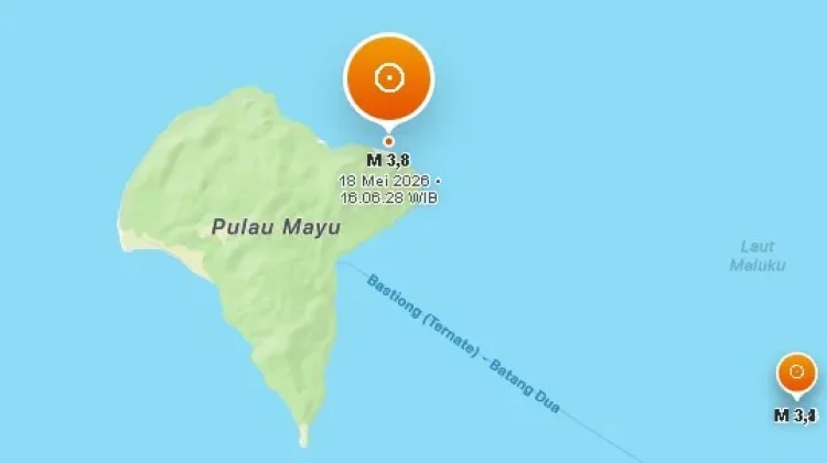 Gempa Magnitudo 3,8 Guncang Laut Maluku Utara