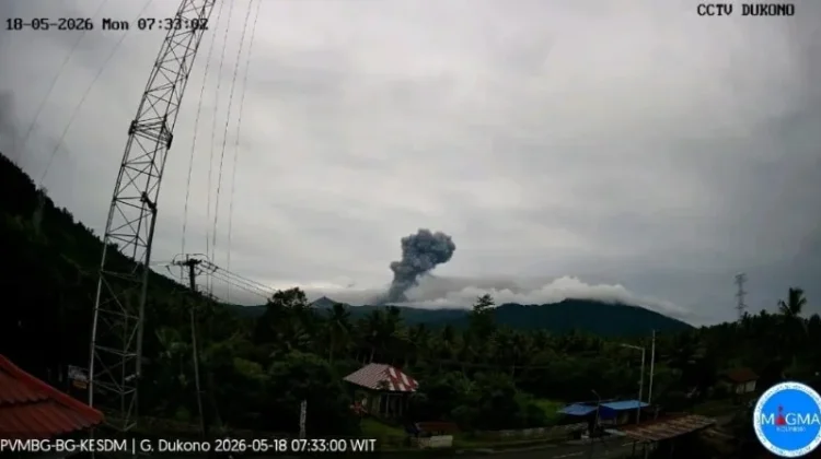 Gunung Dukono Erupsi, Warga Diimbau Waspadai Abu Vulkanik