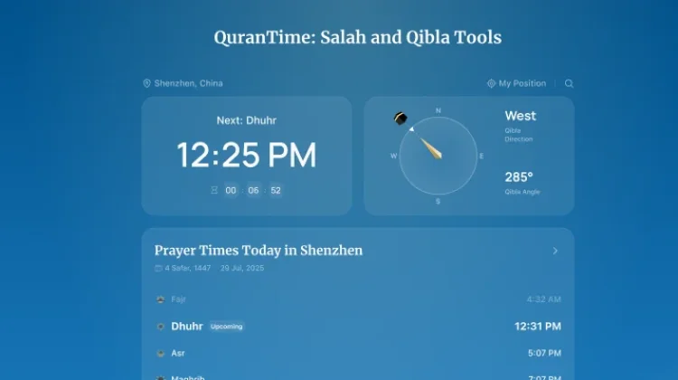 QuranTime, Solusi Cara Cek Waktu Salat dan Penentu Arah Kiblat