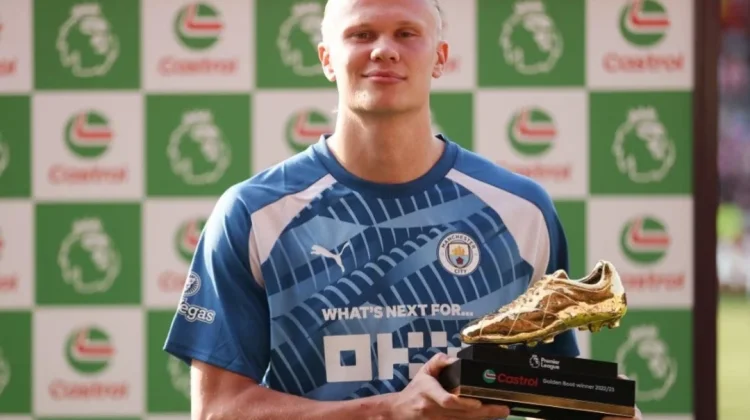 Erling Haaland Raih Penghargaan Sepatu Emas Liga Inggris