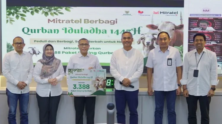 Mitratel-BAZNAS Salurkan Ribuan Paket Daging Kurban di Wilayah Bencana Sumatra