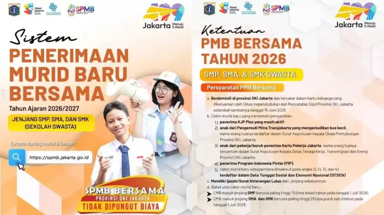 Ini Syarat, Daya Tampung, Jadwal Daftar SPMB Bersama 2026 Jenjang SMP-SMK Jakarta