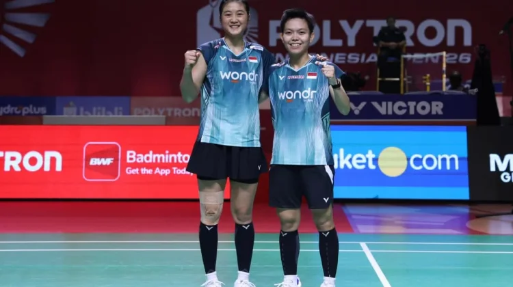 Indonesia Open 2026 : Fadia/Tiwi Singkirkan Ganda Putri Ranking Tiga Dunia