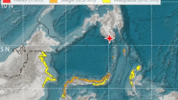 BMKG Keluarkan Peringatan Dini Tsunami usai Gempa M7,7 di Laut Sulawesi