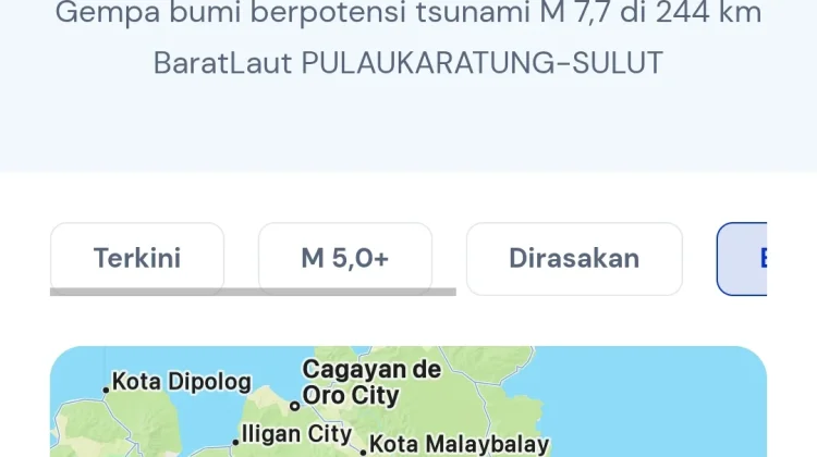 Lima Wilayah Masuk Peringatan Dini Tsunami BMKG Pascagempa M7,7, Ini Daftarnya