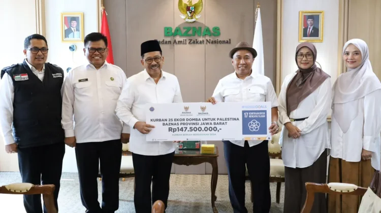 BAZNAS Salurkan Kurban dan Sedekah Daging untuk Palestina dari Warga Jabar