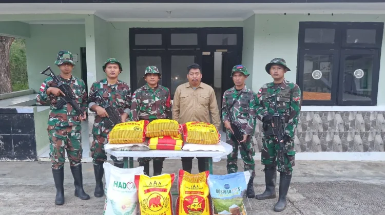 Satgas TNI Gagalkan Penyelundupan 200 Kilogram Beras dari Timor Leste