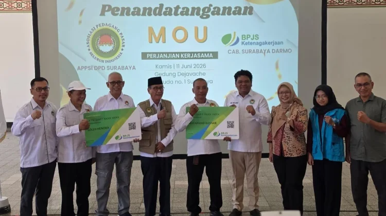 BPJS Ketenagakerjaan Surabaya Darmo Gandeng APPSI, Sasar Pedagang Pasar