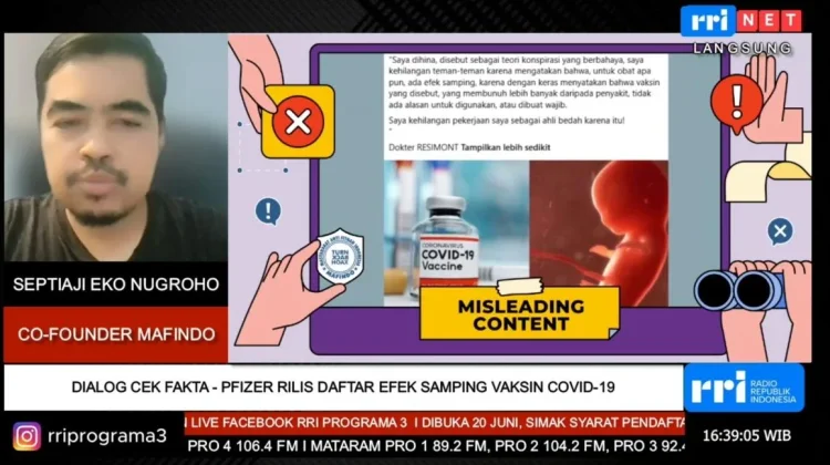 Klaim Efek Samping Serius Vaksin Covid-19 Beredar, Mafindo Pastikan Itu Tidak Benar