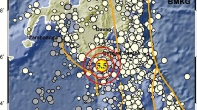Gempa M 5,5 Guncang Mindanao, Tak Berpotensi Tsunami