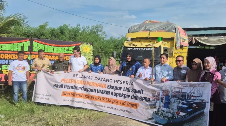 BPDP dan Aspekpir Lepas Ekspor Perdana 28 Ton Lidi Sawit ke Tiongkok