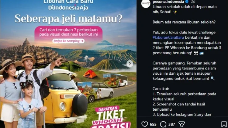 Kemenpar Targetkan 1,18 Miliar Perjalanan Wisatawan Nusantara Sepanjang 2026