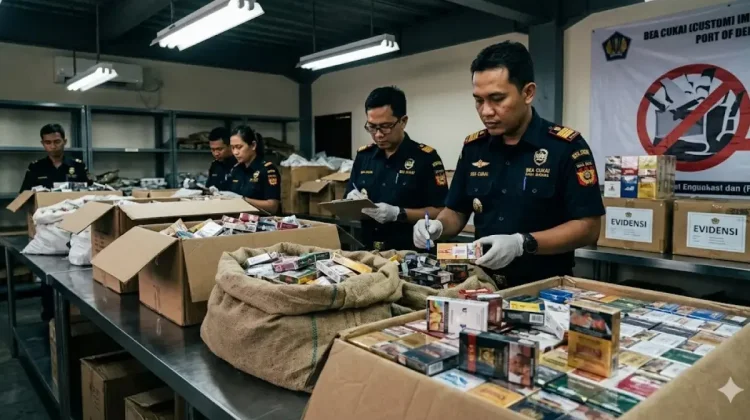 Bea Cukai Bali Gagalkan Peredaran 1,6 Juta Batang Rokok Ilegal