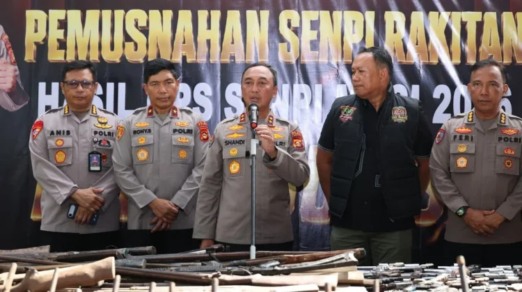 Polda Sumsel Musnahkan 397 Senpi Ilegal Hasil 'Operasi Senpi Musi 2026'