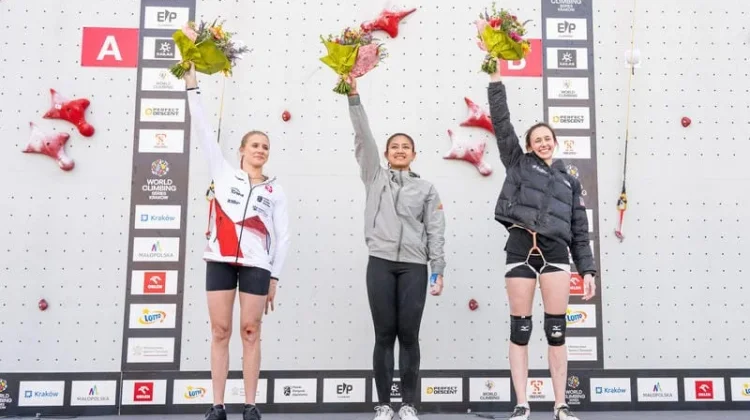 Timnas Panjat Tebing Indonesia Raih Tiga Medali di World Climbing Series Krakow