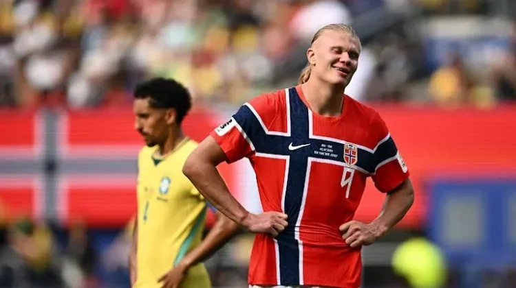 Dua Gol ke Gawang Brasil, Haaland Kini Sejajar dengan Messi dan Mbappé Puncak Top Skor