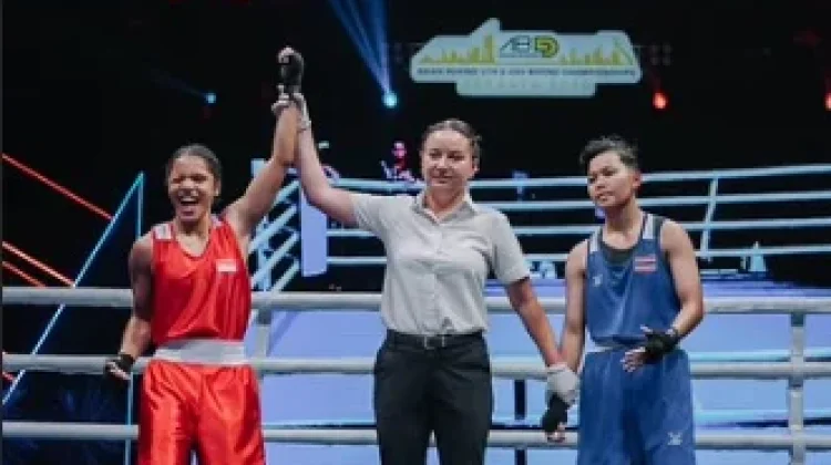 Anggie Intania Chalik Menangi Debut di Asian Boxing, Kalahkan Petinju Thailand 4-1